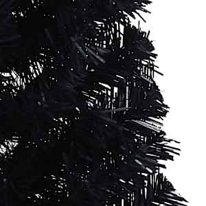 Umělý poloviční vánoční stromek se stojanem černý 120 cm PVC - obrázek 6