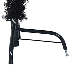 Umělý poloviční vánoční stromek se stojanem černý 120 cm PVC - obrázek 7