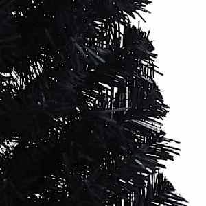 Umělý poloviční vánoční stromek se stojanem černý 150 cm PVC - obrázek 8
