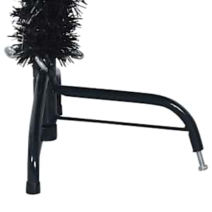 Umělý poloviční vánoční stromek se stojanem černý 150 cm PVC - obrázek 9