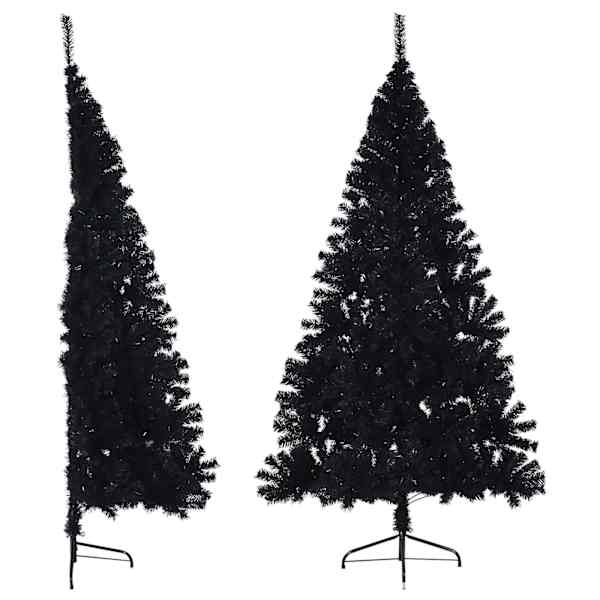 vidaXL poolik kunstkuusk alusega, must, 180 cm, PVC