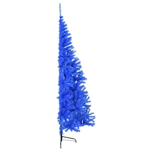 Umělý poloviční vánoční stromek se stojanem modrý 240 cm PVC - obrázek 4
