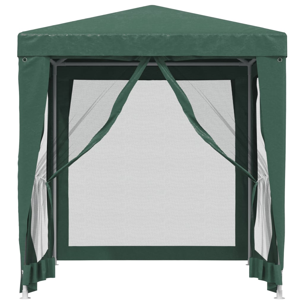vidaXL Partytent met 4 mesh zijwanden 2x2 m HDPE groen afbeelding