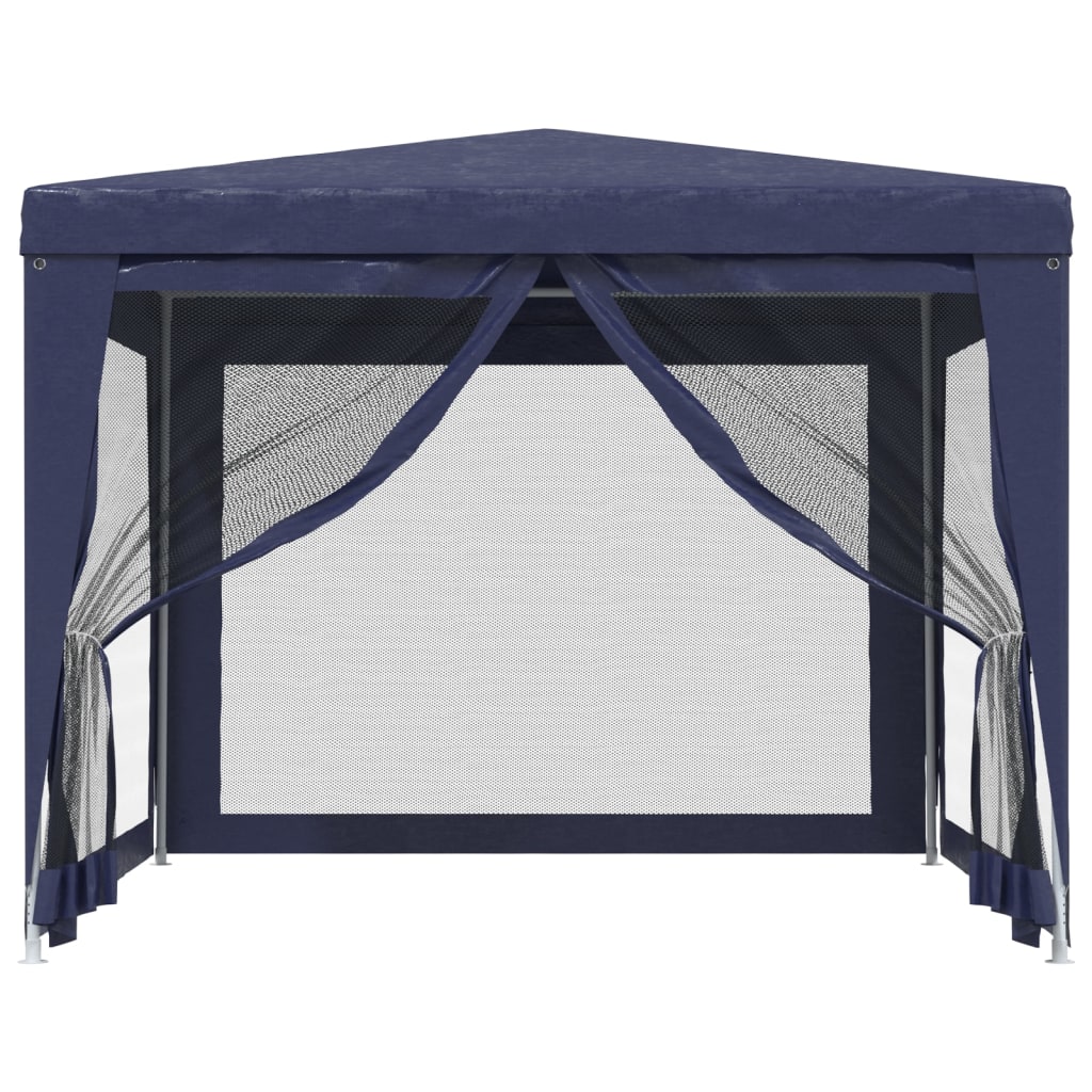 vidaXL Cort de petrecere cu 4 pereți din plasă, albastru, 3x3 m, HDPE
