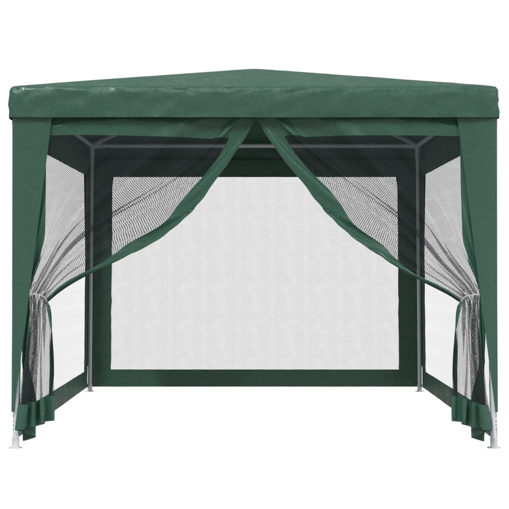 vidaXL Cort de petrecere cu 4 pereți din plasă, verde, 3x4 m, HDPE