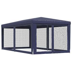 Party stan se 6 síťovanými bočnicemi modrý 3 x 6 m HDPE - obrázek 5
