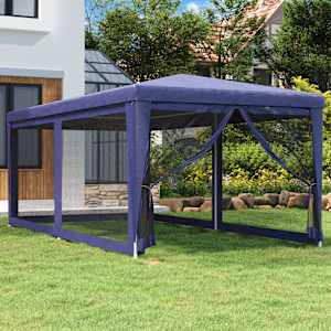 Party stan se 6 síťovanými bočnicemi modrý 3 x 6 m HDPE - obrázek 1