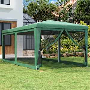 Party stan se 6 síťovanými bočnicemi zelený 3 x 6 m HDPE - obrázek 1
