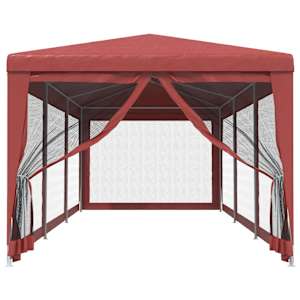 Party stan s 8 síťovanými bočnicemi červený 3 x 9 m HDPE - obrázek 3