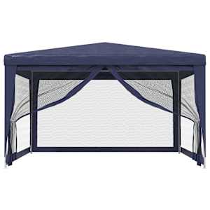 Party stan se 4 síťovanými bočnicemi modrý 4 x 4 m HDPE - obrázek 3