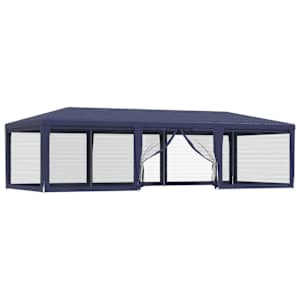Party stan s 8 síťovanými bočnicemi modrý 9 x 4 m HDPE - obrázek 2