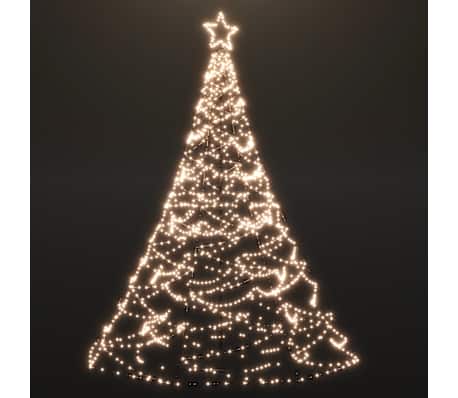 vidaXL Christmas Tree with Spike Warm White 1400 LEDs 500 cm