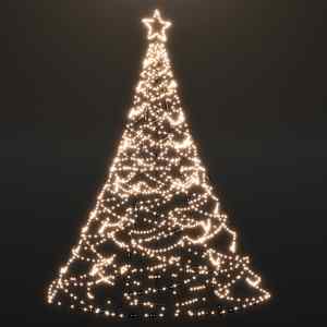 vidaXL Christmas Tree with Spike Warm White 1400 LEDs 500 cm