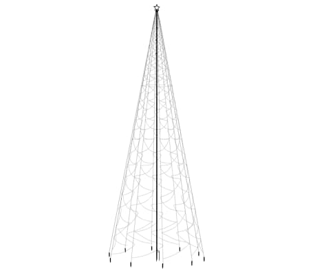 vidaXL Jólatré með Jarðfestingum 3000 Hlýtt-hvít LED ljós 800 cm