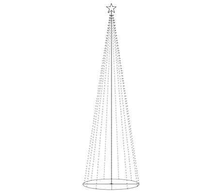 vidaXL Christmas Cone Tree Colorful 732 LEDs 5x16 ft