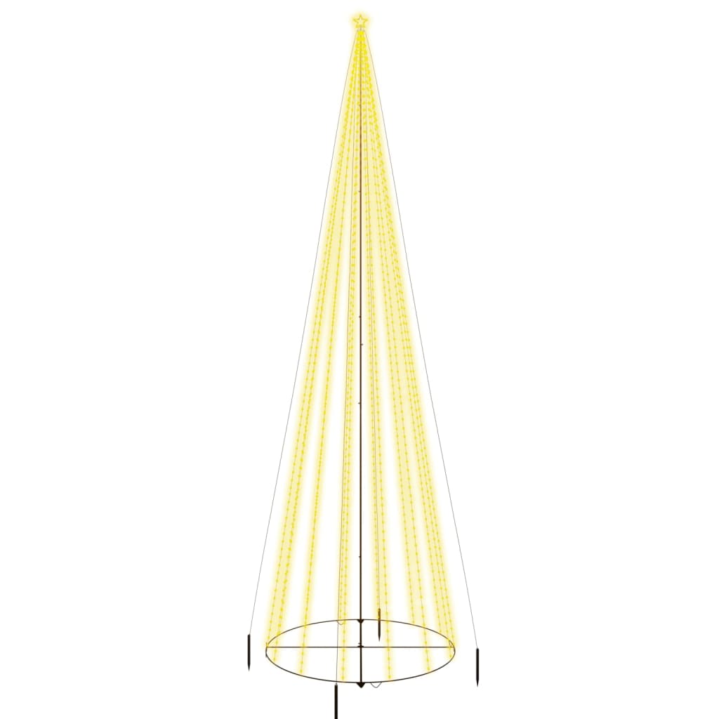 

vidaXL Christmas Cone Tree Warm White 1134 LEDs 8x26 ft