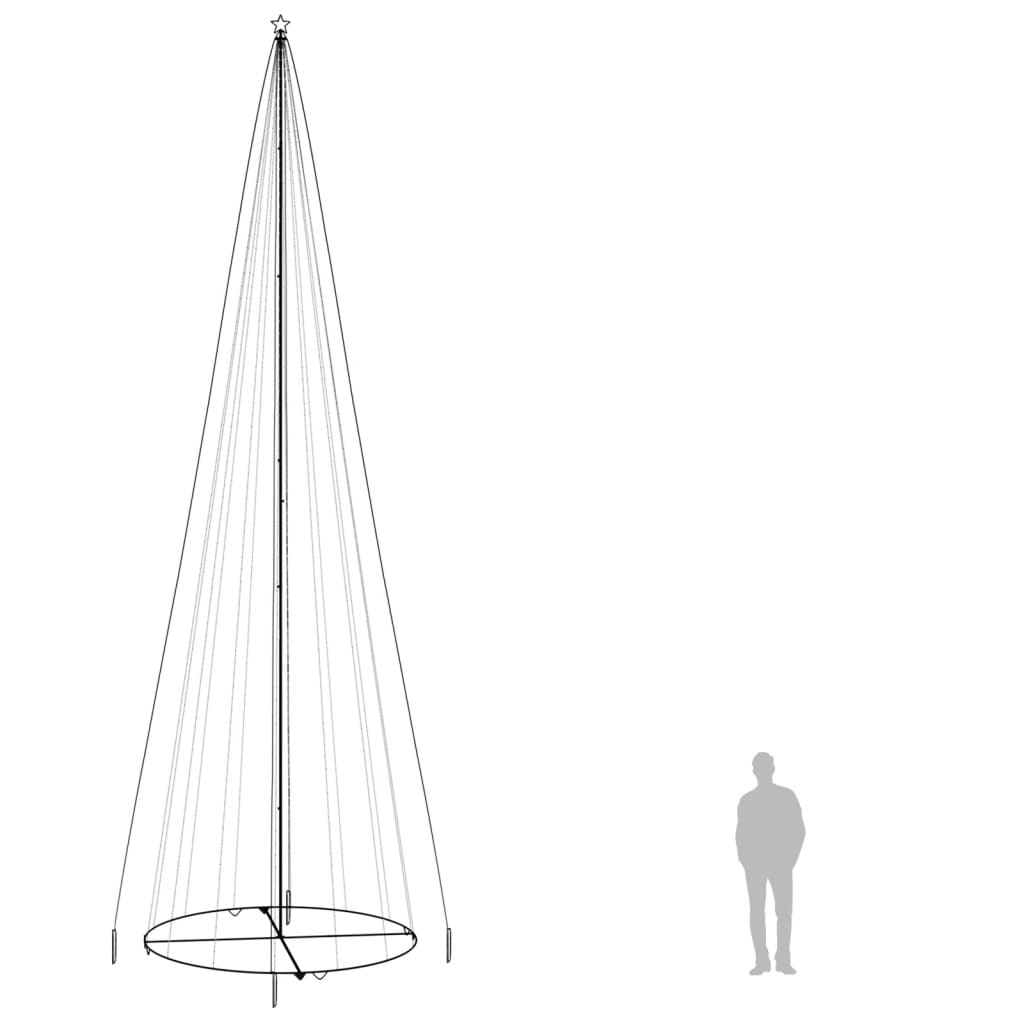 Christmas Cone Tree Warm White 1134 LEDs 8x26 ft - Image 7