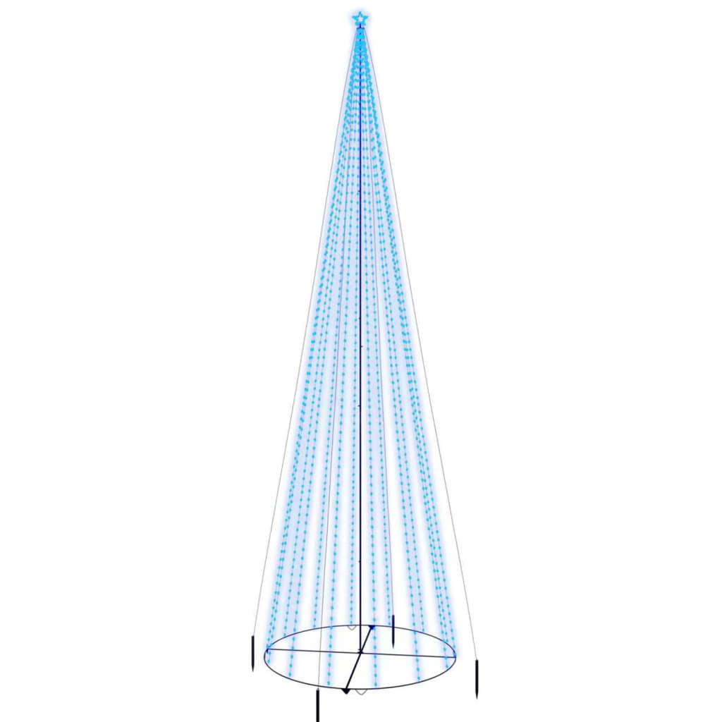 

vidaXL Christmas Cone Tree Blue 1134 LEDs 8x26 ft