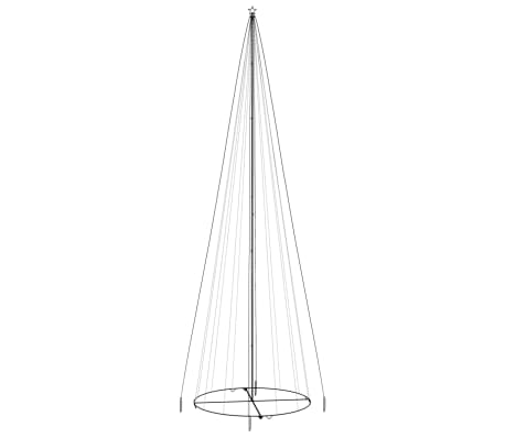 vidaXL Christmas Cone Tree Blue Powder-coated steel 26 ft high, 8 ft wide