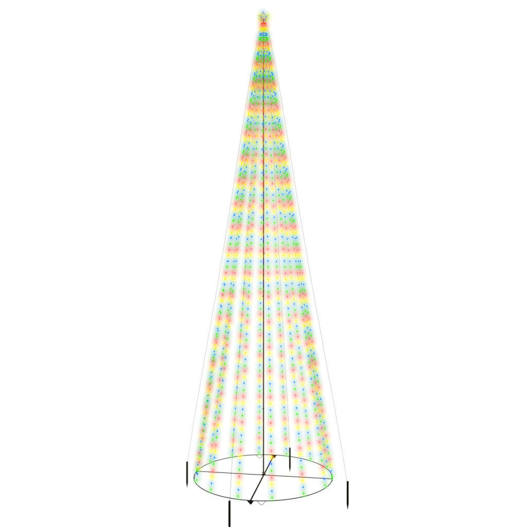 

vidaXL Christmas Cone Tree Colorful 1134 LEDs 8x26 ft