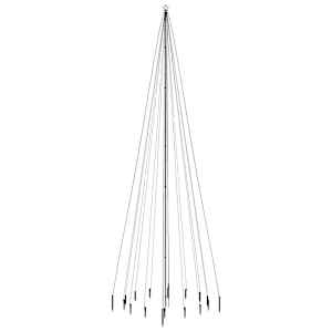 vidaXL Christmas Tree with Spike Colorful 1134 LEDs 26 ft