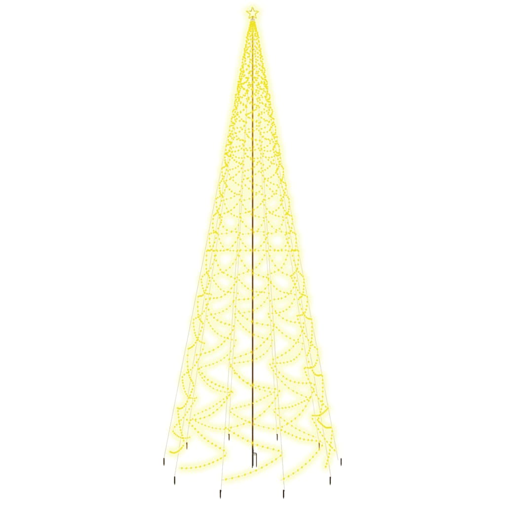 

vidaXL Christmas Tree with Spike Warm White 3000 LEDs 26 ft