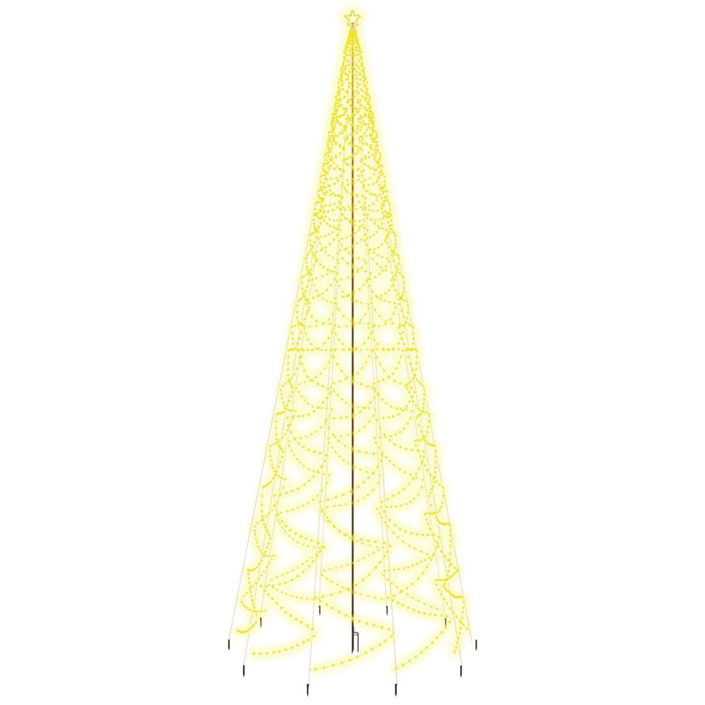 Image of vidaXL Christmas Tree with Spike Warm White 3000 LEDs 800 cm