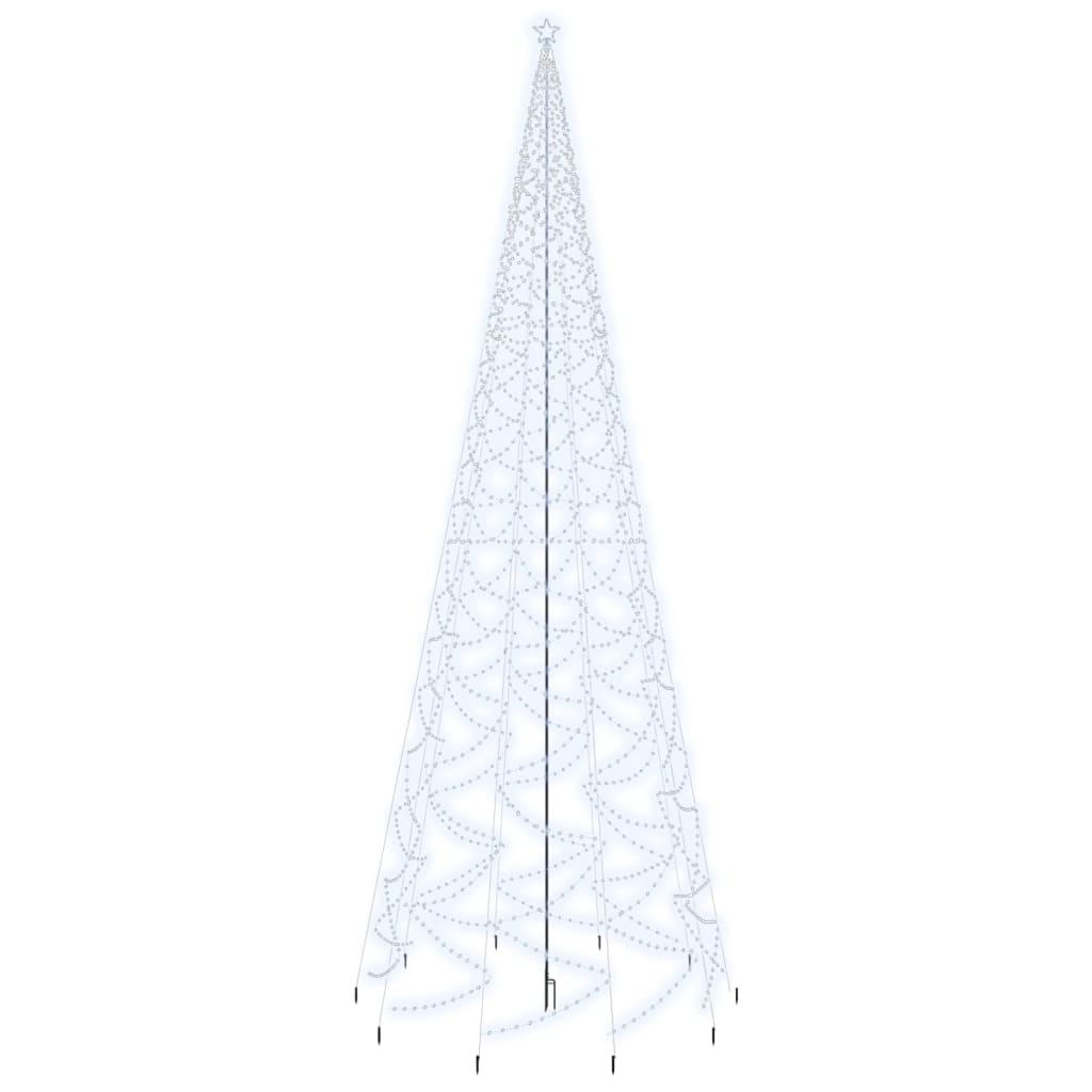 Image of vidaXL Christmas Tree with Spike Cold White 3000 LEDs 800 cm