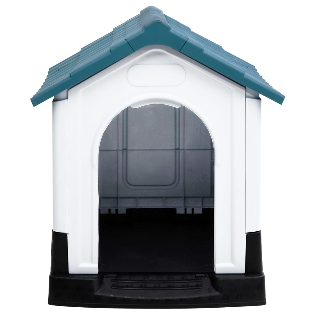 vidaXL Hondenhok 57x68x66 cm polypropeen blauw afbeelding