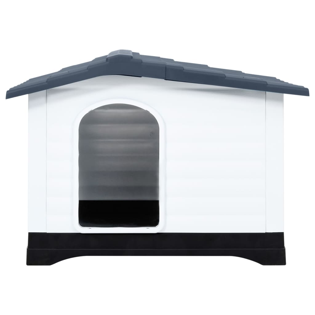 vidaXL Hondenhok 90,5x68x66 cm polypropeen grijs afbeelding