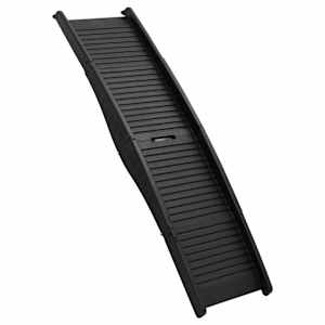 vidaXL kokkupandav koerte kaldtee, must, 153 x 40 x 12,5 cm, plast