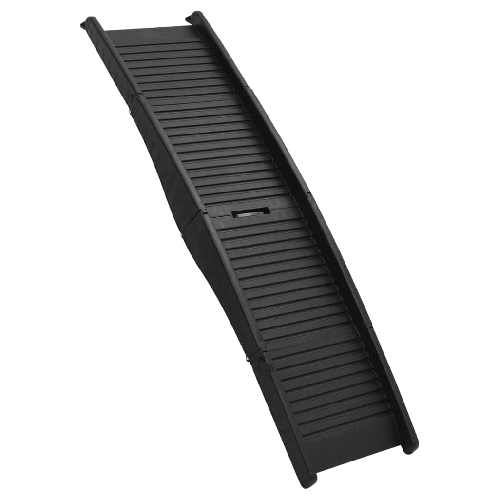 vidaXL Skládací rampa pro psy černá 153 x 40 x 12,5 cm plast