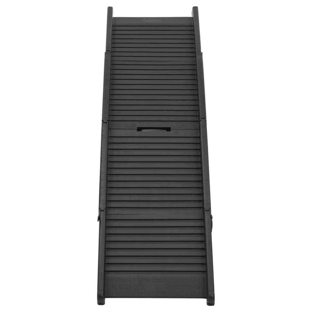 vidaXL Rampă pliabilă pentru câini, negru, 153x40x12,5 cm, plastic