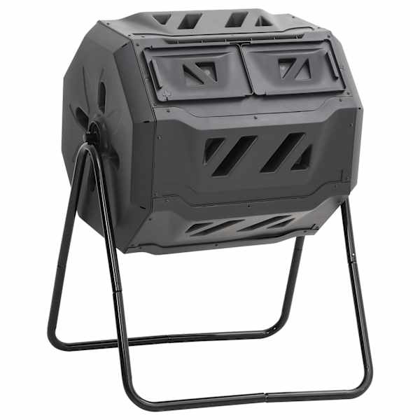 vidaXL aia kompostikast, must, 73 x 64 x 95 cm, 160 l