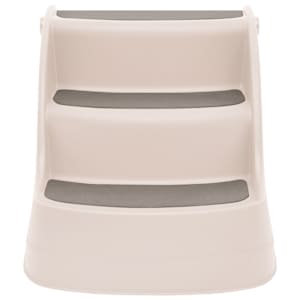 Skládací 3stupňové schůdky pro psy krémové 50x38x38 cm plast - obrázek 3