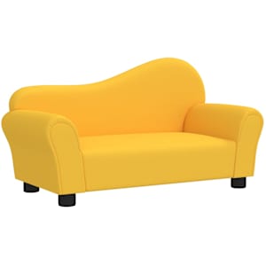 Dětská pohovka žlutá textil - obrázek 2