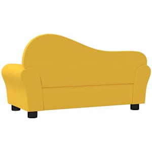 Dětská pohovka žlutá textil - obrázek 4