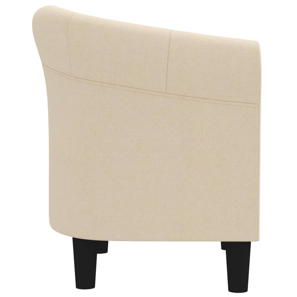 Fauteuil Crème Tissu VidaXL 15 width=274