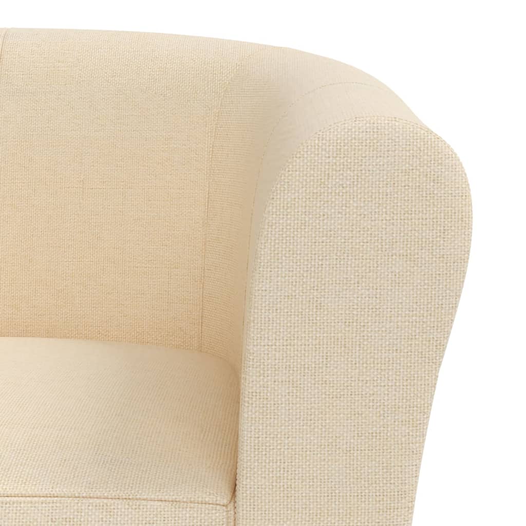 Fauteuil Crème Tissu VidaXL 17 width=274