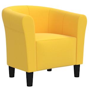 Křeslo žluté textil - obrázek 2