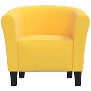 Křeslo žluté textil - obrázek 3