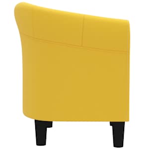 Křeslo žluté textil - obrázek 5