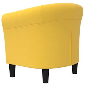 Křeslo žluté textil - obrázek 4