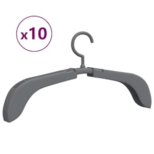 vidaXL pikendatavad riidepuud 10 tk, hall
