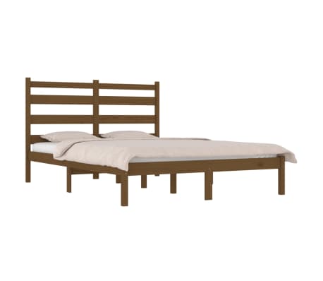 vidaXL Estructura de cama madera maciza de pino marrón miel 180x200 cm