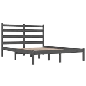 Rám postele šedý masivní borovice 200 x 200 cm - obrázek 4
