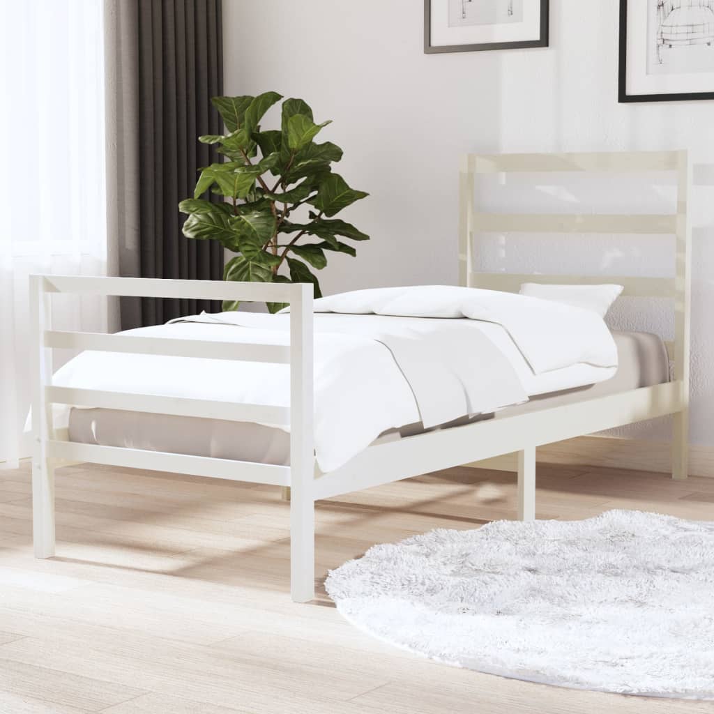 Massivholzbett Weiß Kiefer 90×190 cm 3FT Single kaufen