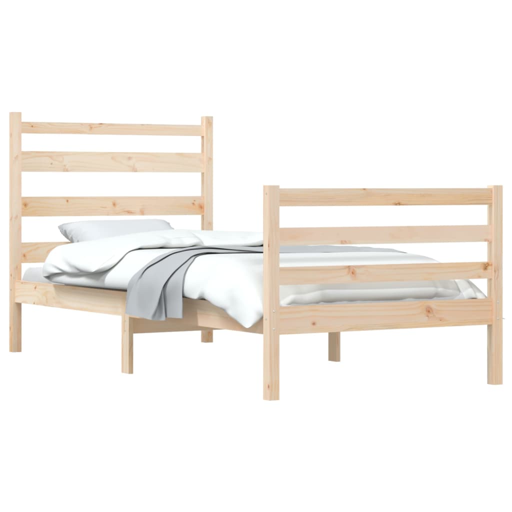 vidaXL Bedframe massief grenenhout 90x200 cm afbeelding