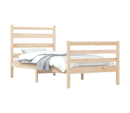 vidaXL Sengeramme heltre furu 90x200 cm