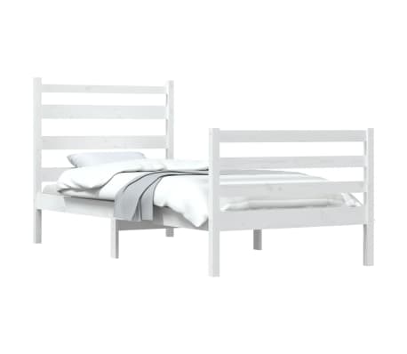 vidaXL S&auml;ngram vit massiv furu 90x200 cm